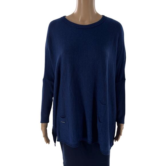 MERSEA Deep Water Blue Catalina Crewneck Pullover Sweater - Picture 4 of 10